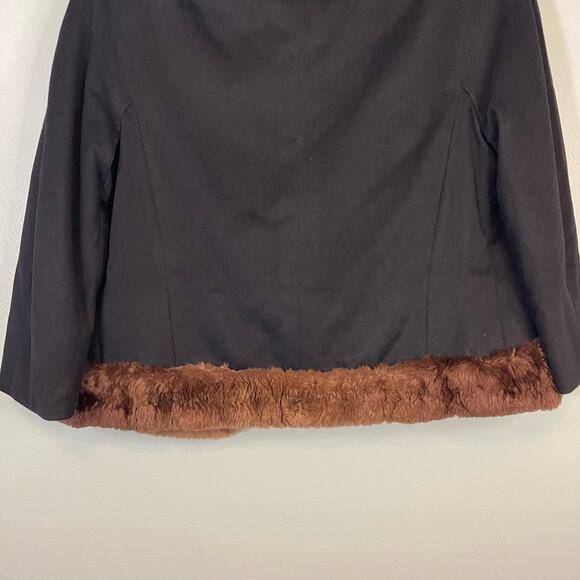 Vintage Int'l Ladies Garment Workers Union Black Fur Lined Open Jacket Size M/L - Picture 9 of 10